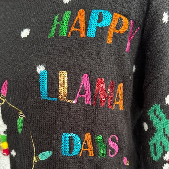 Festive Llama Holiday Sweater size M - Picture 2 of 7